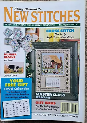 Mary Hickmott's New Stitches Magazine Issue 33 Cross Stitch Embroidery • £5.99