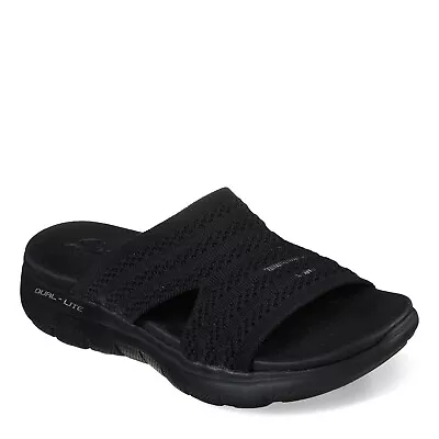 Skechers FLEX APPEAL 2.5-RIGHT SHEER Womens Black 119270/BBK Vegan Slides • $19.99