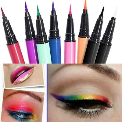 £3.19 • Buy 1x Self Adhesive Eyeliner Magnetic False Eyelashes Glue Quick Dry Eyeliner Pens