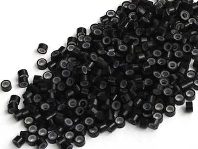 100PCS 500PCS 1000PCS 5mm Silicone Lined Micro Rings/Beads For Hair Extensions   • £3.28