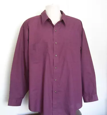 VAN HEUSEN Men's Long Sleeve Wrinkle Free Shirt Sz XL Cramberry Button Up • $9.58