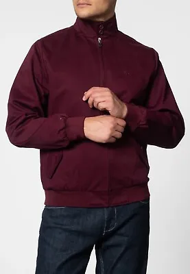 Men`s Merc London Burgundy Harrington Bomber Jacket Size XXL • $59.99