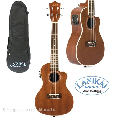 $299 • Buy LANIKAI LMACEC MAHOGANY SERIES *new Model* CONCERT ACOUSTIC/ELECTRIC UKULELE  