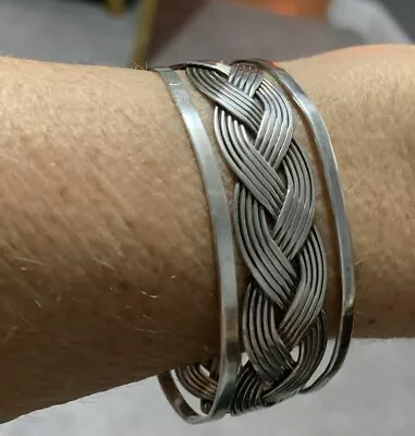 925 Silver Statement Cuff/ Bangle. Fab Condition /27.91g • $44.20