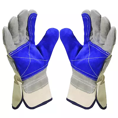 DeltaPlus Rigger Gloves Docker Work Safety Reinforced Canvas Heat Protect Strong • £4.49