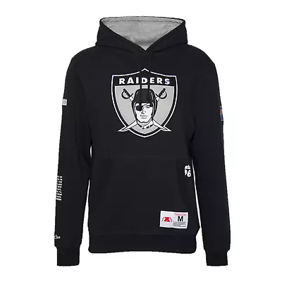 Oakland Raiders NFL Hoodie Men's Mitchell & Ness Logo Hood - New • £39.99