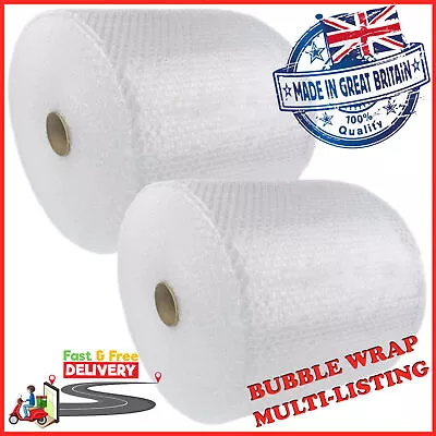 LARGE BUBBLE WRAP 100 METERS LONG ROLLS (300mm 500mm 750mm 1000mm) PACKING ROLL • £5.95