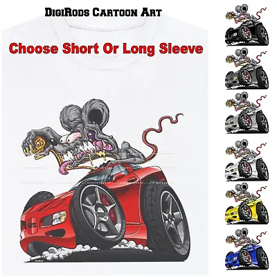 DigiRods Rat Rod Racer Corvette C5 Racing Model DigiRods Cartoon Car T Shirt • $22.95