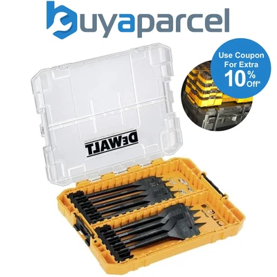 £21.45 • Buy DeWalt DT70751 Flat Wood Spade Bit Set 9 Piece 12mm - 32mm + Tough Case Tstak