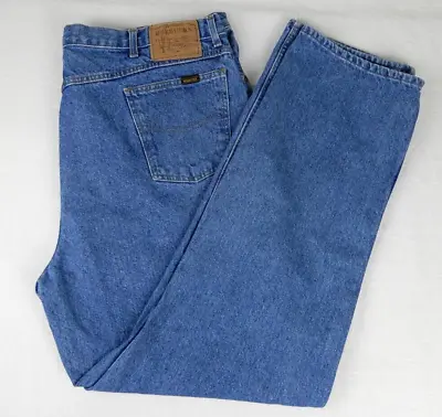 Sears Roebucks Jeans Blue Denim Straight Leg Med Wash Men's 42x32 Vintage • $12.74