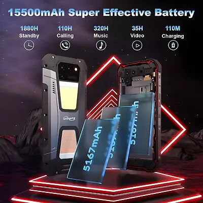 Unihertz Tank 2 Rugged Smartphone Projector Phone 256GB Android 13 15500 MAh NFC • $814.99