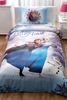 Frozen Elsa My Hero Duvet Cover Twin Sz- Natural Cotton 3 Pcs Original Licensed • £54.84