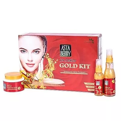 Astaberry Gold Facial Kit 6 Steps Sparkling Skin Therapy For Women • $37.79