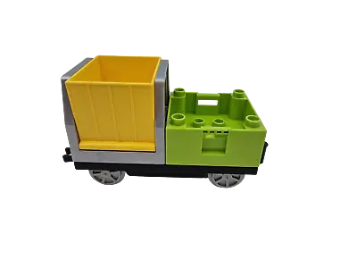$15.35 • Buy Lego® Duplo TRAIN Freight Wagon Container YELLOW GREEN
