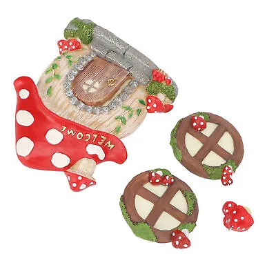 UBEF Mushroom Garden House Retro Style Mushroom Fairy House For Outdoor • £14.47