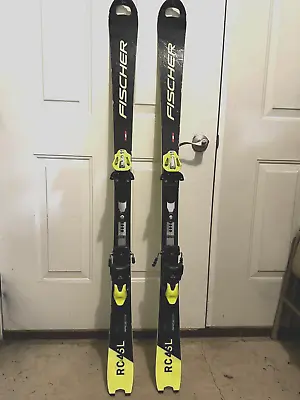 Men’s Fischer RC4 Race World Cup SL Skis Size 145 With Binding Used • $315.99