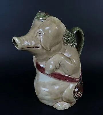 Antique French Majolica Pig Pitcher Made By Frie Onnaing 19th Century In France • $179.99