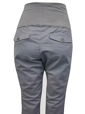 Old Navy Gap GREY Cotton Rich Over Bump Maternity Trousers • £9.47