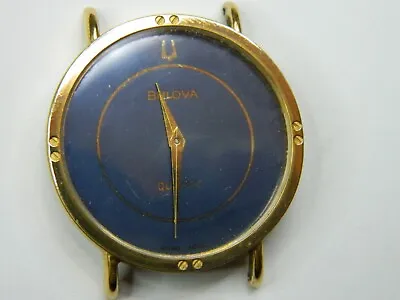 RARE VINTAGE 1980's BULOVA ACCUTRON CROWNLESS MENS QUARTZ WATCH - RUNS - REPAIR • $59