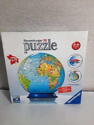 Ravensburger Puzzle Ball 3D Earth Globe 270 Piece 123629 Childs Educational 6.3  • $19.99