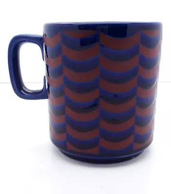 Rare Vintage Hornsea Geometric Blue/Red Mug Wave Design John Clappison • £37.99