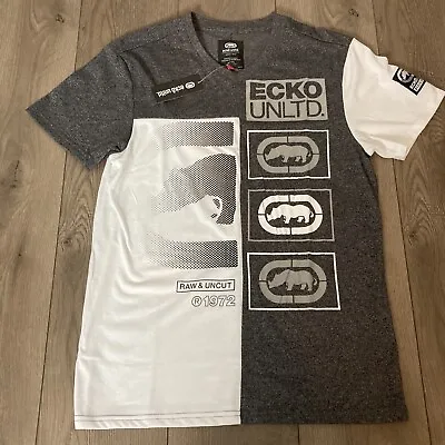 Ecko Unltd Stacked Rhino V Neck Tee Shirt Mens Size M NWT • $7.25