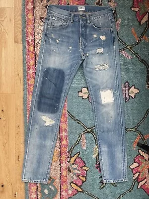 Edwin Size W30 L31 Distressed Rainbow Selvedge Slim Jeans Used Vintage Levis • £10