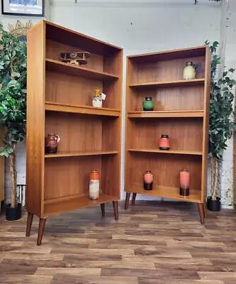 Pair Of Vintage G Plan Fresco Teak Tall Bookshelf Cabinet Mid-Century Retro • £350