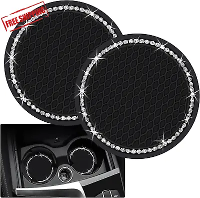 $12.98 • Buy 2PCS Bling Car Cup Coaster, 2.75 Inch Auto Car Cup Holder Insert Coasters Silico