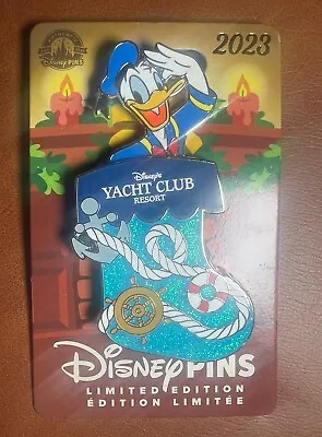 2023 Disney Parks Happy Holidays Yacht Club Resort Pin Donald Duck • $89