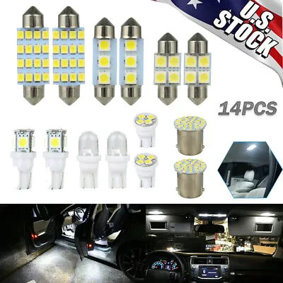 $7.89 • Buy 14Pcs T10 36mm LED Interior Car Accessories Kit Map Dome License Plate Lights