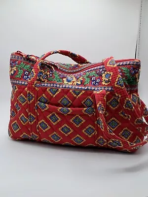 Vera Bradley Villa Red Tote Shoulder Bag Purse Approximately 13w 18l Inc. Handle • $25