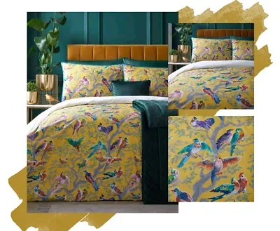 Striking Yellow Birds Bedding By Laurence Llewelyn-Bowen - Multi Coloured Yellow • £57.99