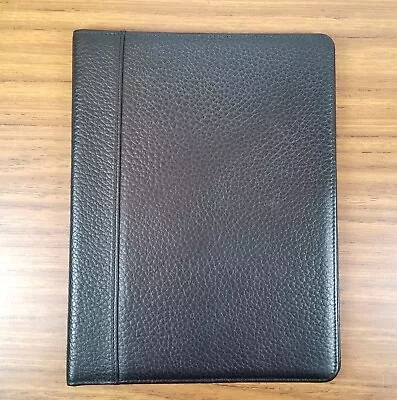 Franklin Covey Monarch Notepad Folio Black Pebbled Leather Open Wirebound • $49.99