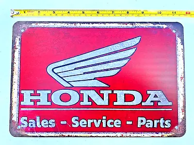 Honda Sales Service Parts Tin Sign Honda Logo Metal Art Dealership Repair Shop • $11.95