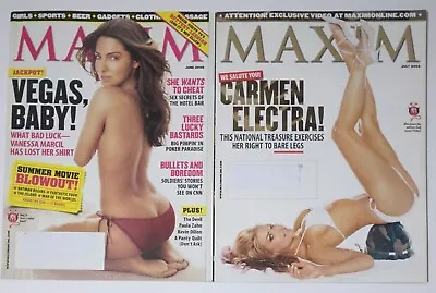 Maxim June July 2005 Vanessa Marcil Carmen Electra Las Vegas • $7.99