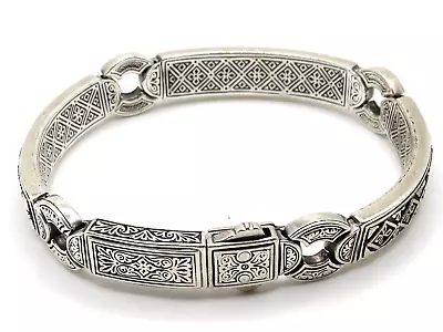 Men's Konstantino 925 Sterling Silver Hinged Ornate Signed Bracelet - 1.885 Ozt* • $495.99