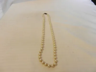 Vintage Single Strand Faux Pearl Necklace 22  Long • $37.50