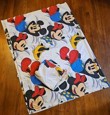 Vintage Disney Mickey & Minnie Mouse Wamsutta 2 Pc Twin Sheet Set All Over Print • $29.74