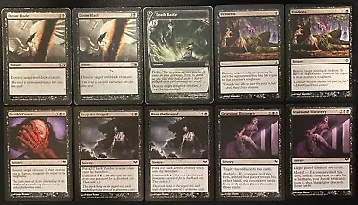 10 Bulk Lot Magic The Gathering TCG | Black | Common | Discovery Reap Doom Death • $1