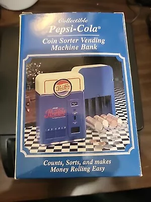 Pepsi Cola Coin Sorter Bank W/Original Box & Packaging 1996 Vintage • $19.99