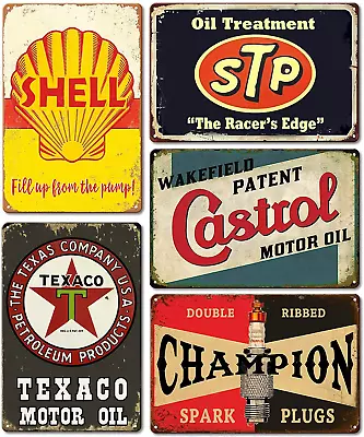 Vintage Metal Tin Signs Retro Garage Signs For Men Wall Decorations Old Car Shop • $39.09