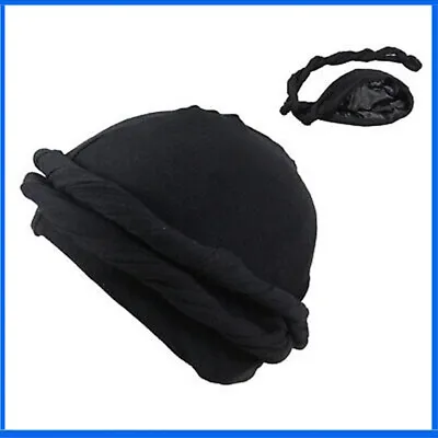 Halo Turban Durag For Men Satin Silk Lined Elastic Turban Head Wrap Head Scarf+= • $7.55