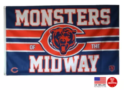 Chicago Bears 3x5 Flag Man Cave Flag 3 X 5 Banner USA Da Monsters Of The Midway • $18.94