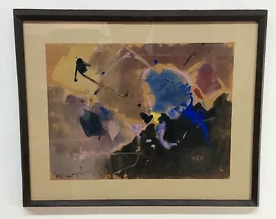 Vintage Hugh Mesibov Signed Abstract Watercolor On Paper 1957 • $250