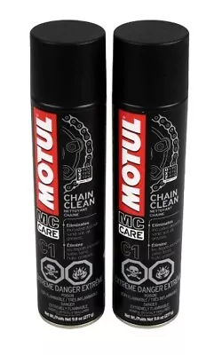 Motul Chain Clean Cleaner Motorcycle Kart Bike TWO CANS PAIR XRING ORING ZRING • $24.95