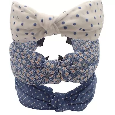 3 Pcs Knotted Fabric Headband Alice Band For Women & Kids • £12.13