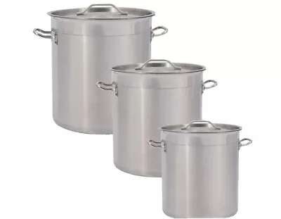 £100 • Buy Stainless Steel Stock Pot Cater Cooking Stew Large Soup Boiling Pan &Lid