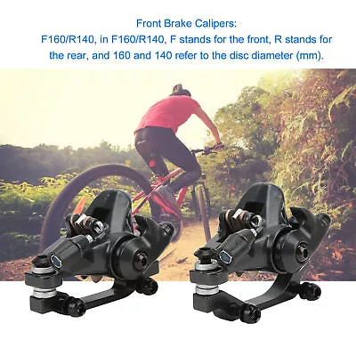 WAKE Line Pulling Hydraulic Disc Brake Calipers Front Rear Mountain Bike • $33.31