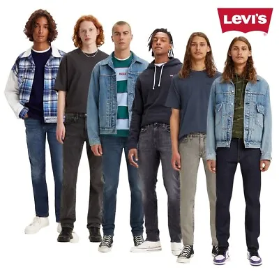 Levis Mens Jeans Slim Fit Tapered Skinny Original Denim 501 502 505 510 511 512 • £32.99